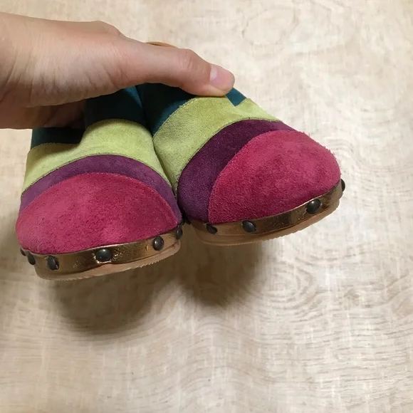 Coach Katy Multicolored Mules Heeled Size 6.5 - Picture 7 of 11